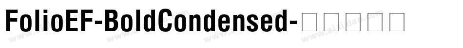 FolioEF-BoldCondensed字体转换