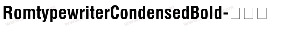 RomtypewriterCondensedBold字体转换