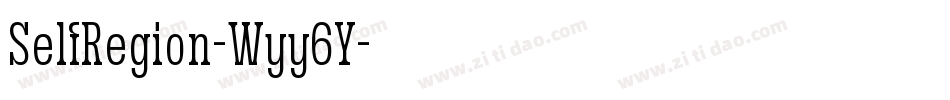 SelfRegion-Wyy6Y字体转换