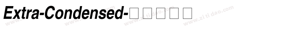 Extra-Condensed字体转换
