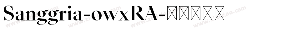Sanggria-owxRA字体转换