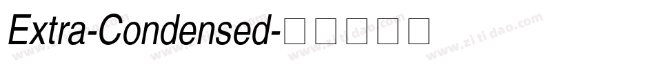 Extra-Condensed字体转换