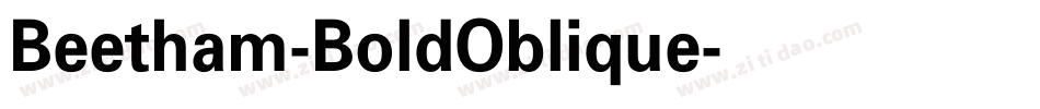 Beetham-BoldOblique字体转换