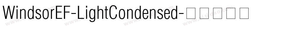 WindsorEF-LightCondensed字体转换