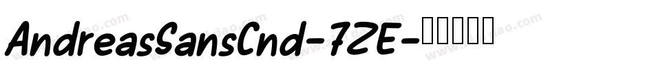AndreasSansCnd-7ZE字体转换