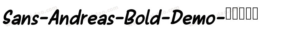 Sans-Andreas-Bold-Demo字体转换