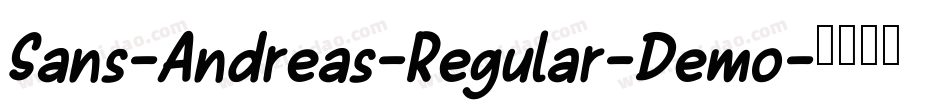 Sans-Andreas-Regular-Demo字体转换