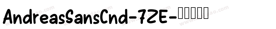 AndreasSansCnd-7ZE字体转换