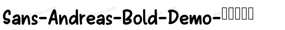 Sans-Andreas-Bold-Demo字体转换