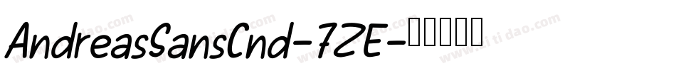 AndreasSansCnd-7ZE字体转换