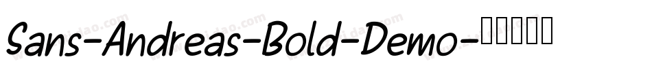 Sans-Andreas-Bold-Demo字体转换