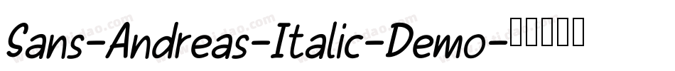 Sans-Andreas-Italic-Demo字体转换