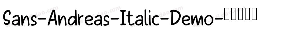 Sans-Andreas-Italic-Demo字体转换