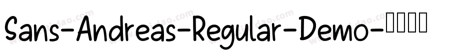Sans-Andreas-Regular-Demo字体转换