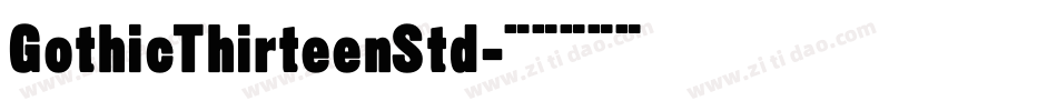 GothicThirteenStd字体转换