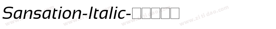 Sansation-Italic字体转换