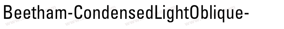 Beetham-CondensedLightOblique字体转换