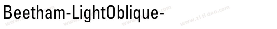 Beetham-LightOblique字体转换