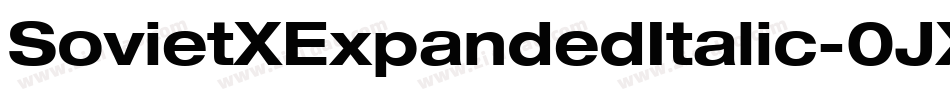 SovietXExpandedItalic-0JXR字体转换