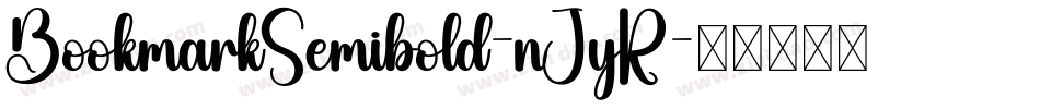 BookmarkSemibold-nJyR字体转换