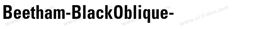 Beetham-BlackOblique字体转换