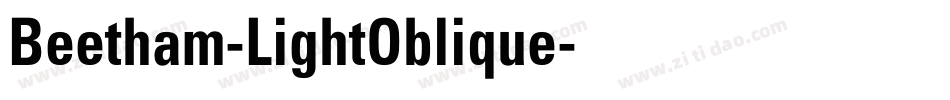 Beetham-LightOblique字体转换
