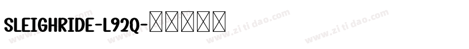SleighRide-l92q字体转换