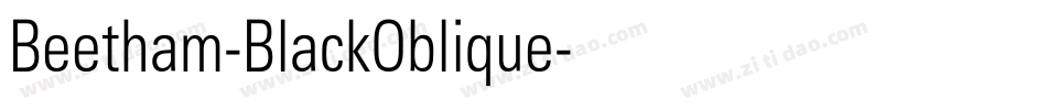Beetham-BlackOblique字体转换