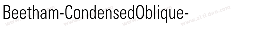 Beetham-CondensedOblique字体转换