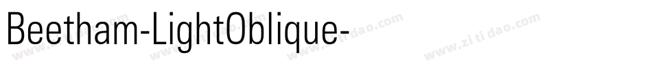 Beetham-LightOblique字体转换