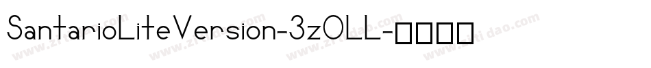 SantarioLiteVersion-3zOLL字体转换