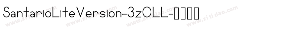 SantarioLiteVersion-3zOLL字体转换