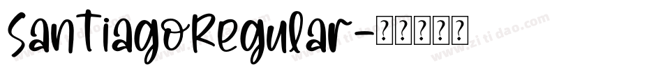 SantiagoRegular字体转换