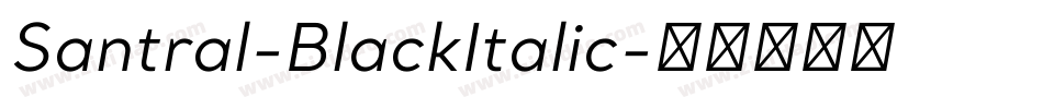 Santral-BlackItalic字体转换