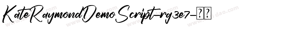 KateRaymondDemoScript-rg3e7字体转换