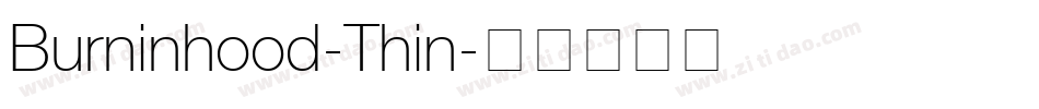 Burninhood-Thin字体转换