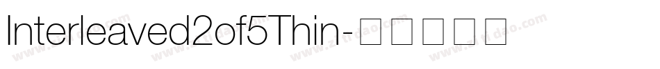 Interleaved2of5Thin字体转换