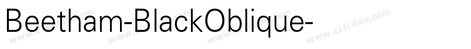 Beetham-BlackOblique字体转换