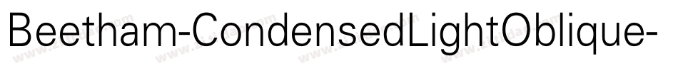 Beetham-CondensedLightOblique字体转换