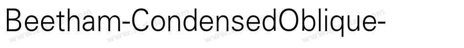 Beetham-CondensedOblique字体转换