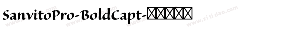 SanvitoPro-BoldCapt字体转换