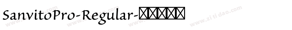 SanvitoPro-Regular字体转换