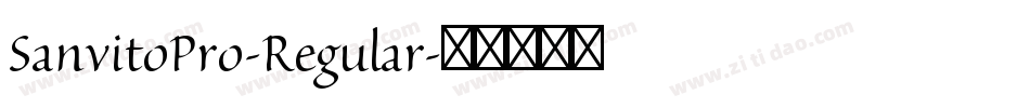 SanvitoPro-Regular字体转换