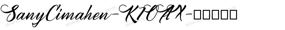 SanyCimahen-K7OAX字体转换