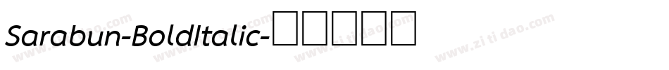 Sarabun-BoldItalic字体转换