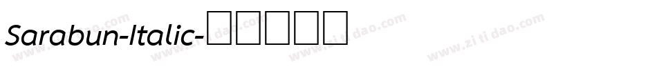 Sarabun-Italic字体转换