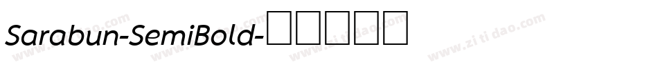 Sarabun-SemiBold字体转换