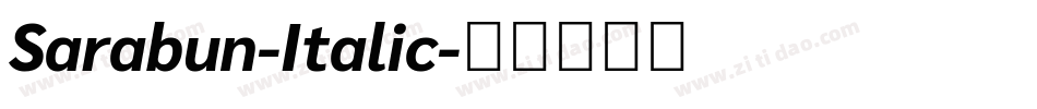 Sarabun-Italic字体转换