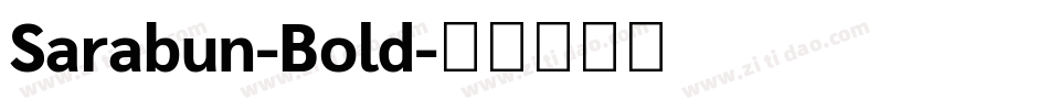 Sarabun-Bold字体转换