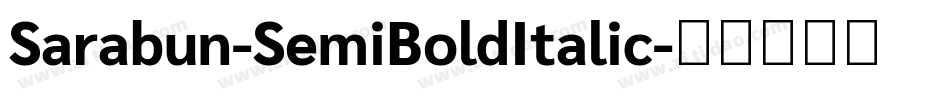 Sarabun-SemiBoldItalic字体转换